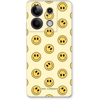 Afbeelding van Case Company® hoesje geschikt voor Xiaomi Redmi Note 13 5G Smiley N2 Soft Cover Telefoonhoesje Bescherming aan alle Kanten en Schermrand
