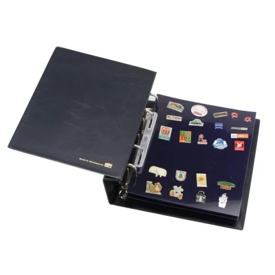 Afbeelding van Safe Safe, Compact, Album (4 rings) geschikt voor Spelden (80 st.) incl. 2 blauwe fluwelen bladen, Transp. scheidings bladen Blauw afm: