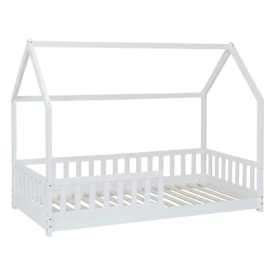Afbeelding van Atmosphera Kids Kinderbed hut 90x190cm Bed Tentbed Met bodem beschermrand Wit