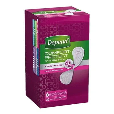 Afbeelding van Depend Ultra mini Incontinentie inlegkruisjes Vrouwen 132 stuks