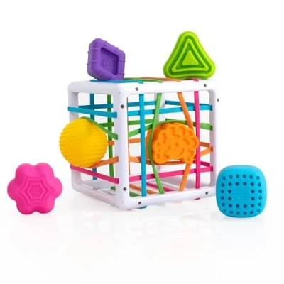 Afbeelding van Fat Brain Toys Inny Bin Sorteerkist Vormenstoof