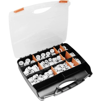 Afbeelding van Quadrios 2102CA116 Wartel assortiment PA66 Wit 224 stuk(s)