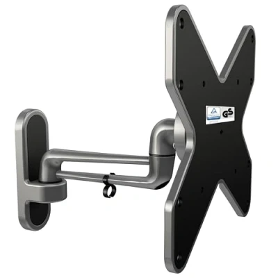 Afbeelding van RICOO S2022 muurbeugel voor televisie, draaibaar, kantelbaar, universeel, 38 107 cm, wandbeugel, pc monitor, gebogen, VESA 200 x zilverkleurig