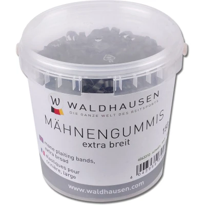 Afbeelding van Waldhausen Extra brede manenelastieken in de emmer One Size Zwart