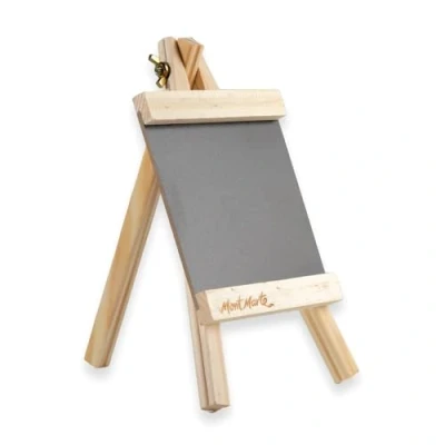 Afbeelding van Mont Marte Leisteen om te schrijven, compact krijtbord op grenen brug, bord met standaard, 25,5 x 23,5 15 cm