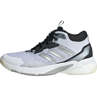 Afbeelding van adidas Performance Crazyflight 5 MID Indoor Volleybalschoenen cloud white silver metallic core black, Dames, Maat: 37 1/3 Textiel/ synthetisch