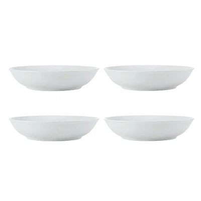 Afbeelding van Mikasa Krijt 4 delige porseleinen pastaschaal, 23cm, wit