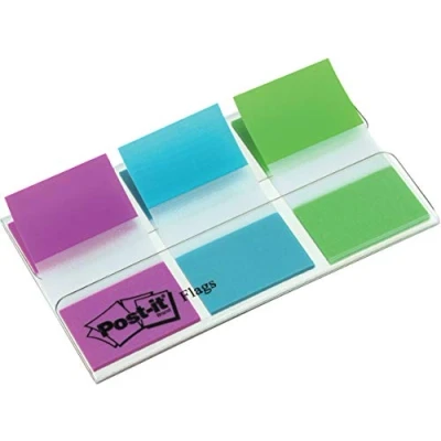 Afbeelding van Indextabs 3M Post it 680 24mmx43.2mm helder assorti