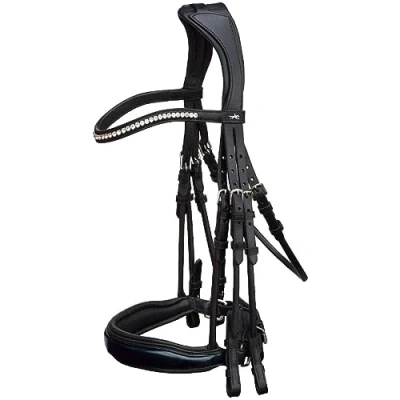 Afbeelding van Venice Double Bridle Black / Patent Silver VB (Cob)