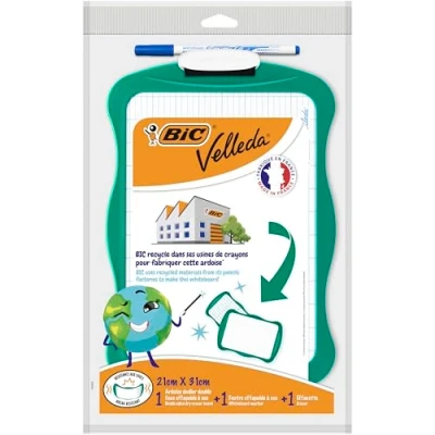Afbeelding van Whiteboard Bic Velleda 21x31cm inclusief stift en wisser recycle