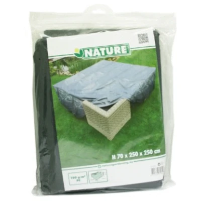 Afbeelding van Nature Beschermhoes Voor Loungeset Tuinmeubelen 70x250x250 cm Grijs