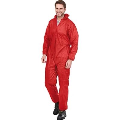 Afbeelding van Wegwerpoverall met capuchon, 953, rood, XXL