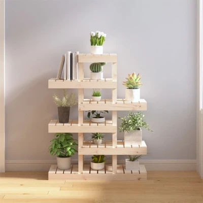 Afbeelding van Plantenstandaard 85x25x109,5 cm massief grenenhout