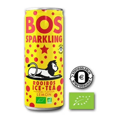 Afbeelding van BOS Ice Tea Sparkling Lemon Bio Blik 12 x 250 ml