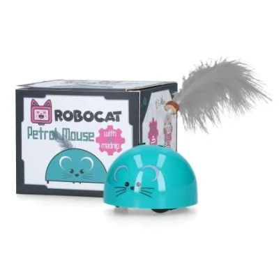 Afbeelding van Robocat Petrol Mouse Kattenspeelgoed Grijs Met Madnip