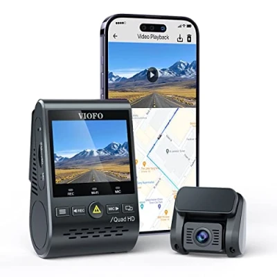 Afbeelding van VIOFO Autocamera 2K Dual A129 Plus Duo, dashcam WiFi GPS, parkeerbewaking 48 uur + noodopname, bewegingsdetectie, Super Night Sony Exmor R, Max 256 GB