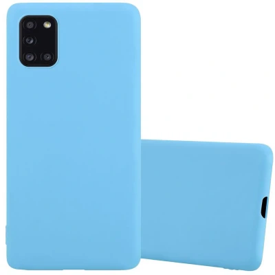 Afbeelding van Cadorabo Hoesje geschikt voor Samsung Galaxy A31 in CANDY BLAUW Beschermhoes gemaakt van flexibel TPU silicone Case Cover