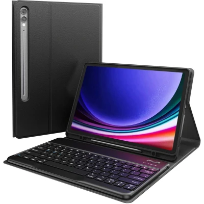 Afbeelding van Accezz QWERTY Bluetooth Keyboard Bookcase voor de Samsung Galaxy Tab S10 Plus / S9 FE 12.4 inch