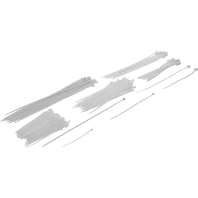 Afbeelding van BGS Kabelbinder assortiment wit, 100 300 mm, 250 delig