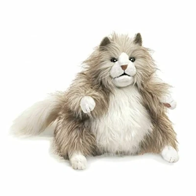 Afbeelding van Folkmanis Fluffy Cat Hand Puppet