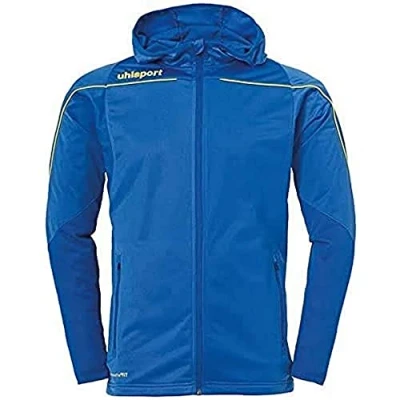Afbeelding van Uhlsport Stream 22 Trainingsjas Met Capuchon Kind Azuur Blauw Limoen Geel Maat 152