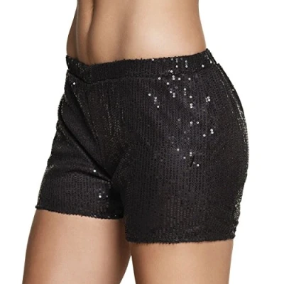 Afbeelding van Boland Hotpants Sequins zwart (M) Volwassenen Danser/danseres 80&#039;s &amp; 90&#039;s Disco
