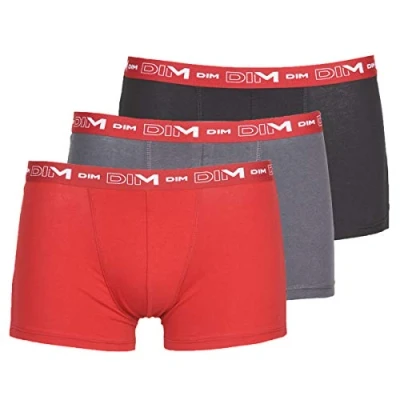Afbeelding van DIM Boxershort van katoen met stretch, ademend, optimale pasvorm, voor heren, 3 stuks