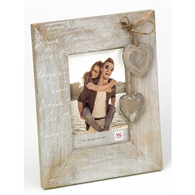 Afbeelding van walther design Fotolijst bruin 10 x 15 cm Het hart portret frame QH015P