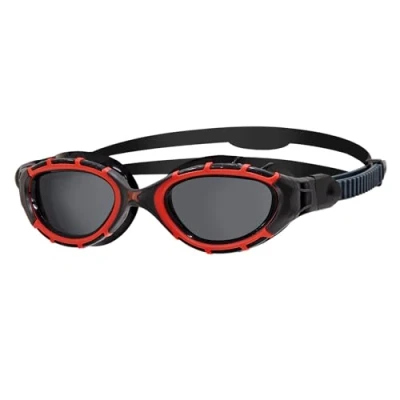 Afbeelding van Zoggs Predator Flex Polarized Zwembril Black Red, Smoke Small Fit