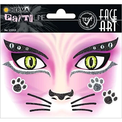 Afbeelding van HERMA Face Art Sticker Pink Cat