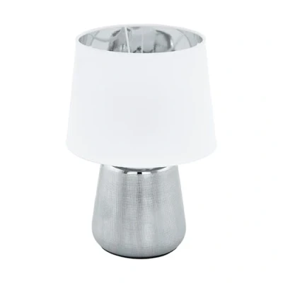Afbeelding van EGLO Manalba 1 Tafellamp E14 30 cm Zilver/Wit