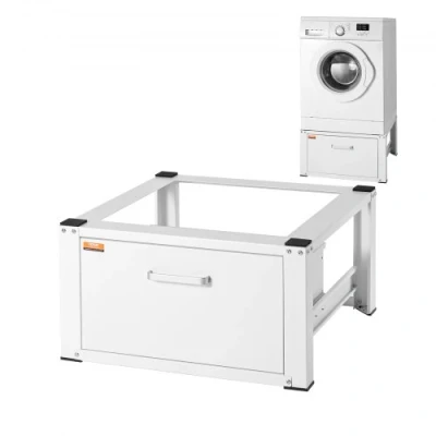Image de VEVOR Socle universel pour machine à laver 685,8 x 363,22 mm support lave linge sécheuse, base multifonctionnelle robuste avec tiroir et accessoires nombreux buanderie