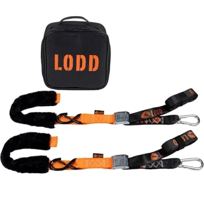 Afbeelding van LODD Motorband met gespen van hoge kwaliteit. Paar veilige geplastificeerde haken, belastbaarheid 1100 kg, breedte 38 mm + draagtas (voor Moto Cross, Enduro, Trial, Quad)