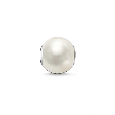 Afbeelding van Thomas Sabo Vrouwen Bead Witte Karma Kralen 925 Sterling Zilver Zoetwater Groeiende Parel K0004 082 14, Parel,