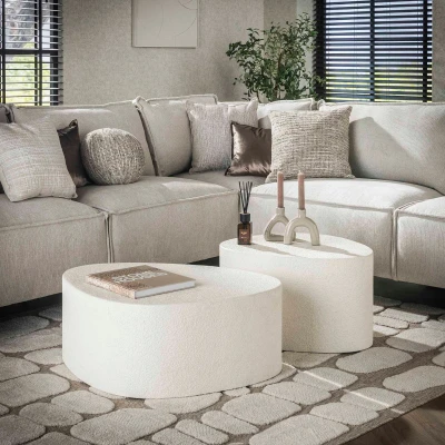 Afbeelding van Staci salontafel set van 2 marmer composiet