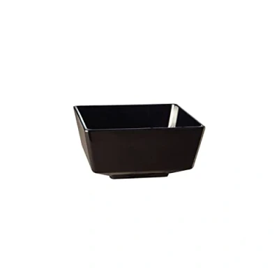 Afbeelding van Float melamine vierkante kom zwart 9cm
