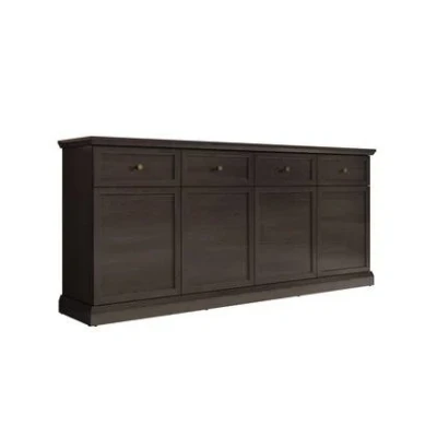 Afbeelding van Meubella Dressoir Leroy Zwart eiken 193 cm