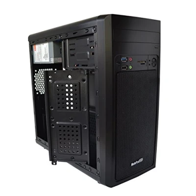 Afbeelding van Maxinpower Boitier Tour Micro ATX compatibel Aero BM1084 + Voeding 480W (Noir), PC behuizing, Zwart