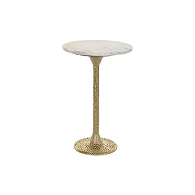 Afbeelding van Bijzettafel DKD Home Decor Gouden Aluminium Wit Marmer (40 x 40 61 cm)