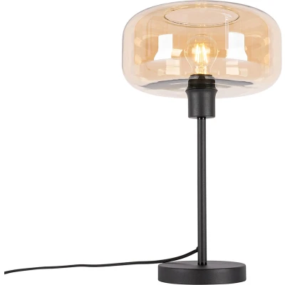 Afbeelding van QAZQA bizle Art Deco Tafellamp 1 lichts H 46 cm Beige Woonkamer Slaapkamer Keuken