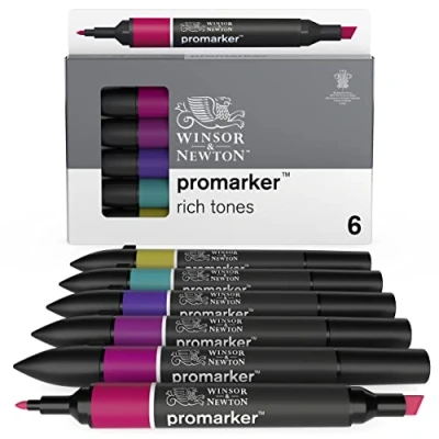 Image de Set de 6 marqueurs Promarker Winsor et Newton Tons riches