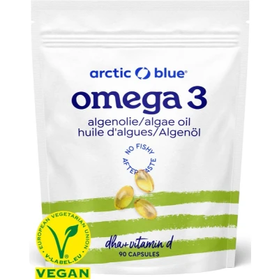 Afbeelding van Arctic Blue Omega 3 Algenolie met vitamine D (90 capsules)
