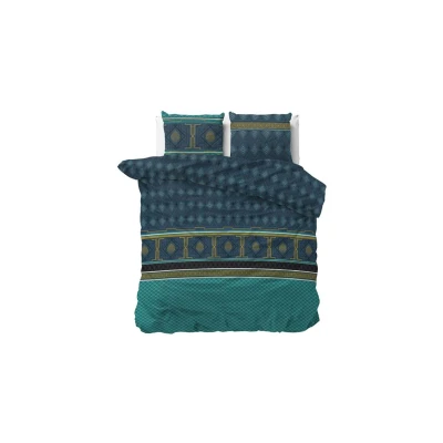 Afbeelding van Dekbedovertrek Lits Jumeaux 240x200 Sleeptime Polykatoen Groen