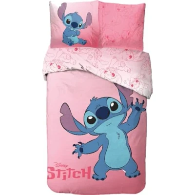 Afbeelding van Disney Lilo &amp; Stitch Dekbedovertrek 140x200 Cm Eenpersoons 100% Katoen.