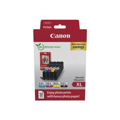 Image de Canon Multipack Cli 551xl Noir cyan magenta jaune Photo Value Pack (6443b008)