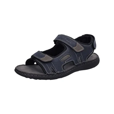 Afbeelding van Josef Seibel Vincent Outdoorsandalen jeanskombi, Heren, Maat: 45, Jeans kombi Leer en textiel