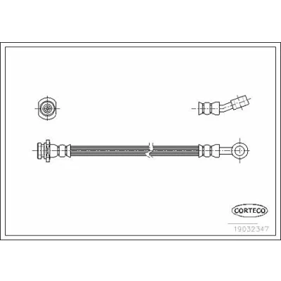 Afbeelding van CORTECO 19032347 Remslang Vooras 314mm SUZUKI: Samurai Off Road