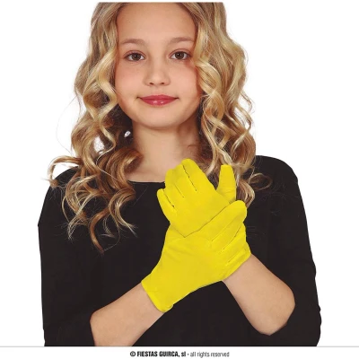 Afbeelding van Fiestas Guirca Gele handschoenen kinderen 17 cm