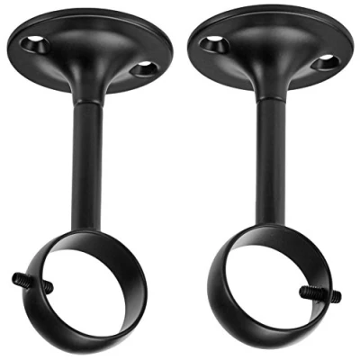 Afbeelding van Amazon Basics 2 stuks plafondhouders voor gordijnroedes tot 2,9 cm diameter, zwart