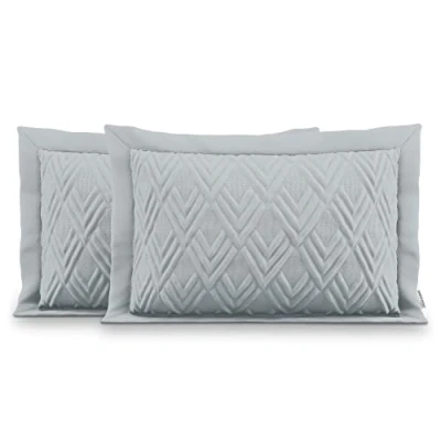 Afbeelding van AmeliaHome Ophelia 2 x dubbelzijdig ultrasoon stiksel, 50 70 cm, grijs